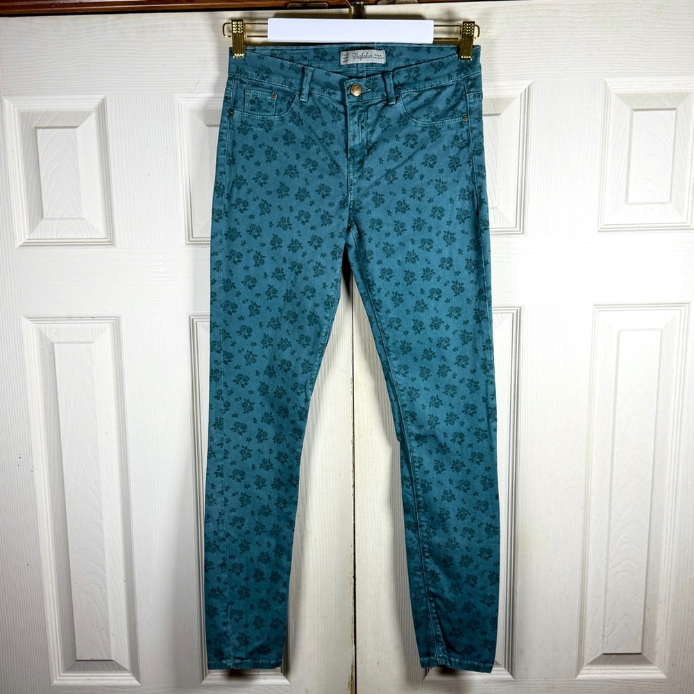 Zara Trafulac Floral Print Midrise Skinny👖
